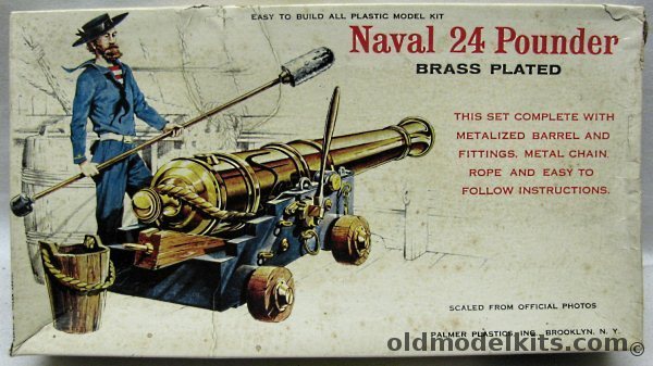Palmer 1/24 Naval 24 Pound Cannon Brass Plated, 27-100 plastic model kit